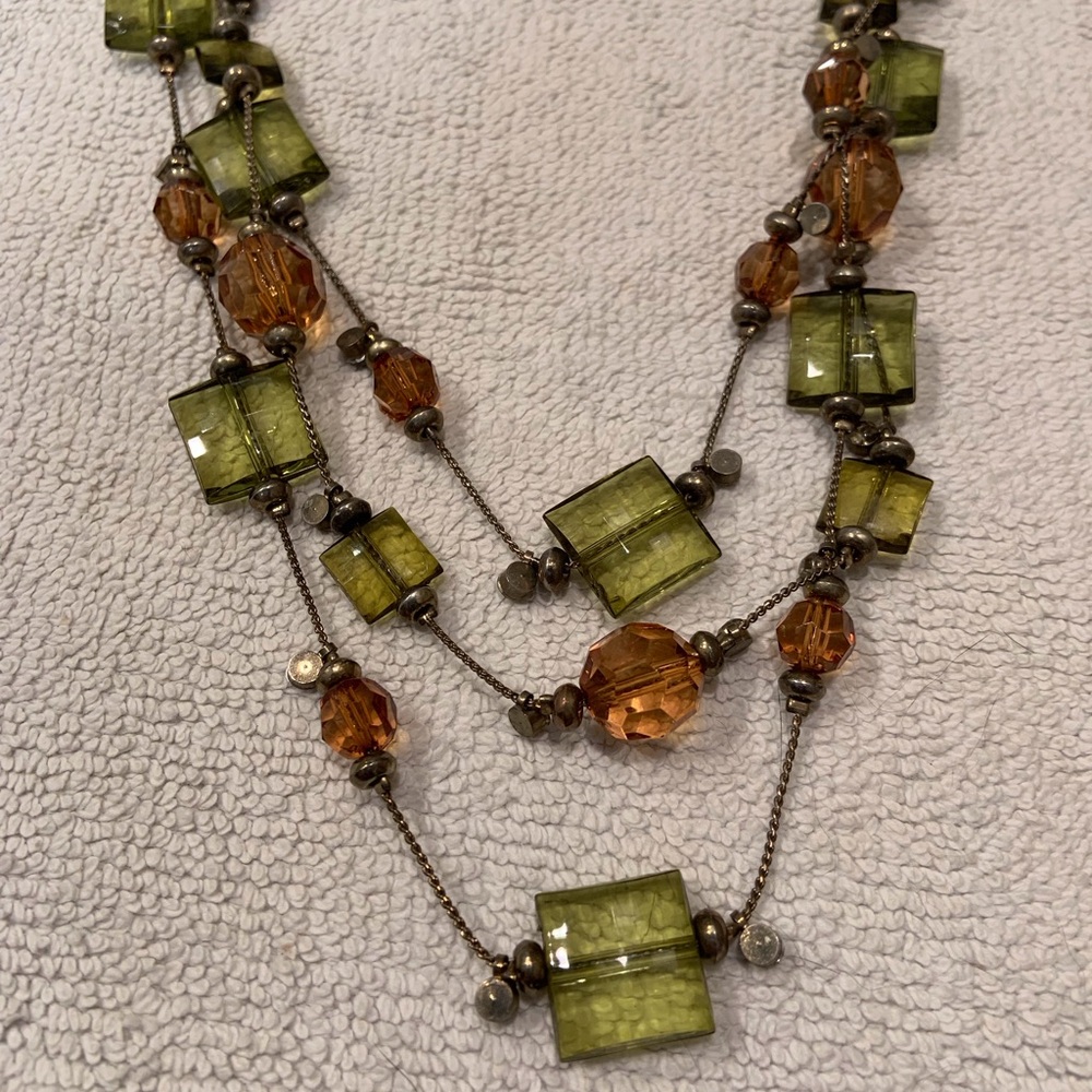 Beaded 3 strand necklace